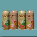 Pepsi Peach Flavored Drink Cans With Grapefruit And Fruit Patterns 3d model