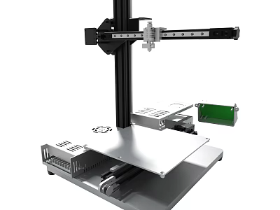 Professional 3D Printer With Metal Frame And Printing Platform 3d model