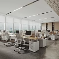 Public office area 3d model