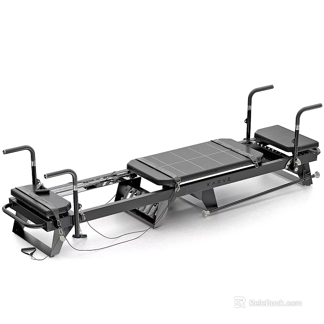 Pilates Reformer Equipment For Fitness Training 3d model 