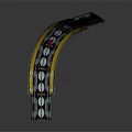 Sleek Futuristic Red And Purple Race Car Design On Aerodynamic Racing Track