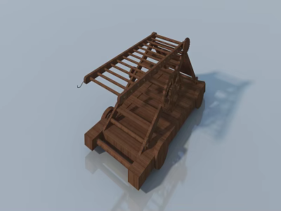 Sturdy Wooden Swing Door Design Featuring Solid Frame And Wheels 3d model