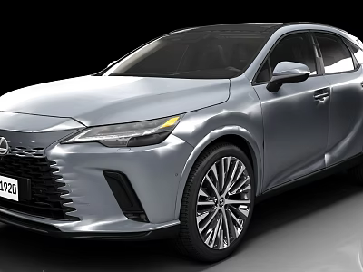 Silver Lexus Luxury SUV With Sleek Body Modern Headlights And Alloy Wheels 3d model