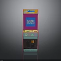 Vintage Arcade Machine With Colorful Screen Buttons Coin Slot And Control Panel