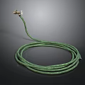 Durable Green Flexible Hose With Metal Connector For Electronic Appliance Use