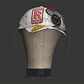 Stylish White Hat Featuring Turbo Lettering Smiley Face And Red Star Design