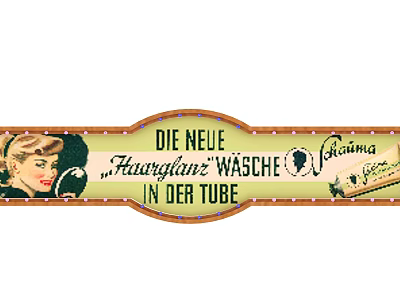 Vintage Advertisement Featuring Grima New Hair Gloss Wash In Tube With Woman Portrait 3d model