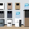 Various Modern Water Dispensers Including Wall Mounted And Floor Standing Types In Different Colors