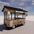 Functional Food Truck With Wooden Exterior And Service Window