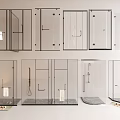 Modern Bathroom Glass Partitions With Sliding Doors And Frameless Design