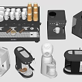 Smart Coffee Machines With Espresso Makers And Automatic Brewing Devices 3d model