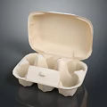 Open Eco Friendly Pulp Egg Carton With Compartment Structure For Sustainable Eggs Packaging 3d model