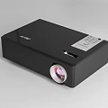 JVC Black Projection Monitoring Device with Control Panel and Lens for Surveillance
