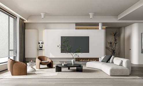 modern living room 3d model