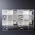 Glass brick partition 3d model