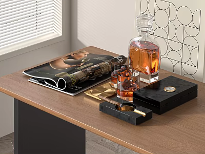 Luxurious Modern Kitchen Counter With Fresh Fruits And Homemade Pastries Displayed 3d model