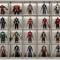 Iron Man Action Figures Collection With Various Colored Armors In Grid
