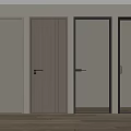 Modern Hinged Doors with Various Colors Wooden Finish and Glass Panel Design Styles