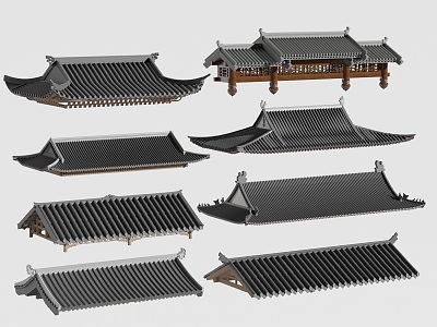 Chinese Eaves Roof 3d model