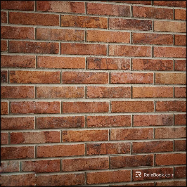 Rustic Red Brick Wall With Classic Pattern And Textured Surface Design 3d model 