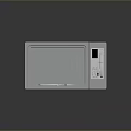 Sleek Black Silver Computer Controlled Microwave Oven With Digital Display And Glass Door
