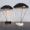 Modern Table Lamps With Marble Bases And Silver Gold Stands 3d model