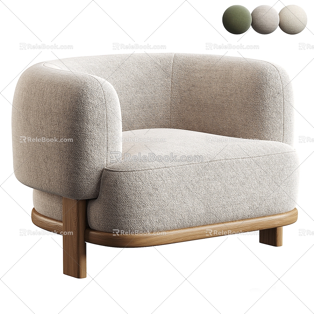 Fabric Sofa Leisure Sofa Leisure Chair 3d model