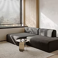 Modern Multiplayer Sofa Coffee Table Combination 3d model