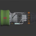 modern engine rocket engine jet engine 3d model
