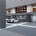 Modern Upscale 4S Auto Dealership Showroom Displaying Luxury Sports Cars With Spacious Elegant Interior
