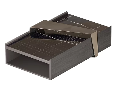 Modern Geometric Dining Table Design With Sleek Metal Frame And Wooden Tabletop 3d model