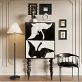 Middle Style Locker Vertical Cabinet 3d model
