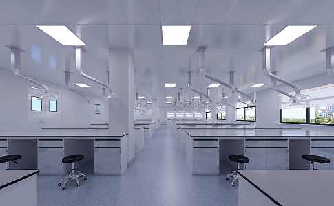 CHROMATOGRAPHY ROOM OF MODERN PETROCHEMICAL PLANT 3d model