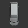 Modern Blue Cargo Van With High Roof Sleek Design And Reflective Surface