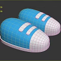 Stylish Blue And White Casual Shoes With White Stripes Modern Design