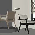 POLIFORM Modern Dining Chairs With Light Wood Frame Black Legs And White Upholstered Seats