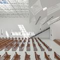 Modern Church Simple 3d model