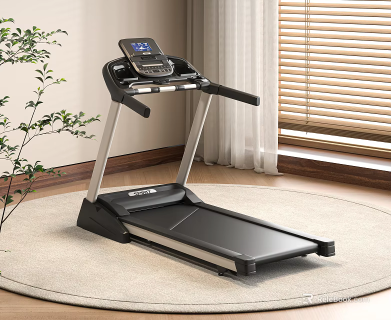 Modern Home Gym Treadmill With Digital Display And Sleek Design For Indoor Fitness 3d model 