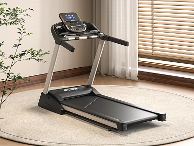 Modern Home Gym Treadmill With Digital Display And Sleek Design For Indoor Fitness 3d model