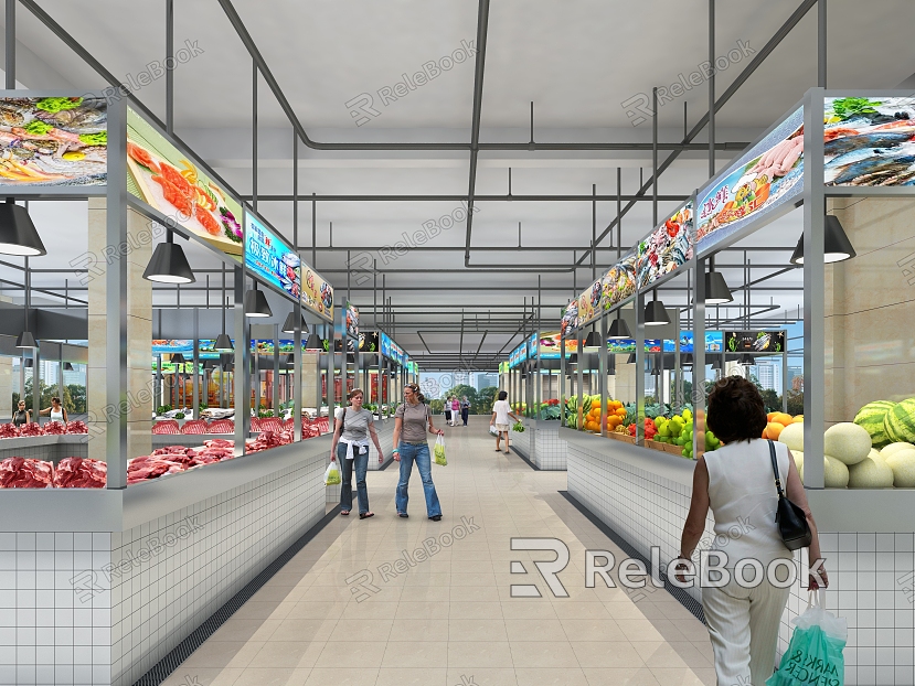 Modern Market Farmers Market Supermarket Vegetable Market Comprehensive Market Market Farmers Market Supermarket Vegetable Market Comprehensive Market model