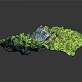 Scenic Cliff Terrain Adorned With Lush Green Vegetation And Natural Rock Formations