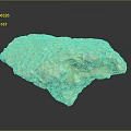 Natural Yellow Stone Material With Honeycomb Texture And Reflective Surface On Dark Background