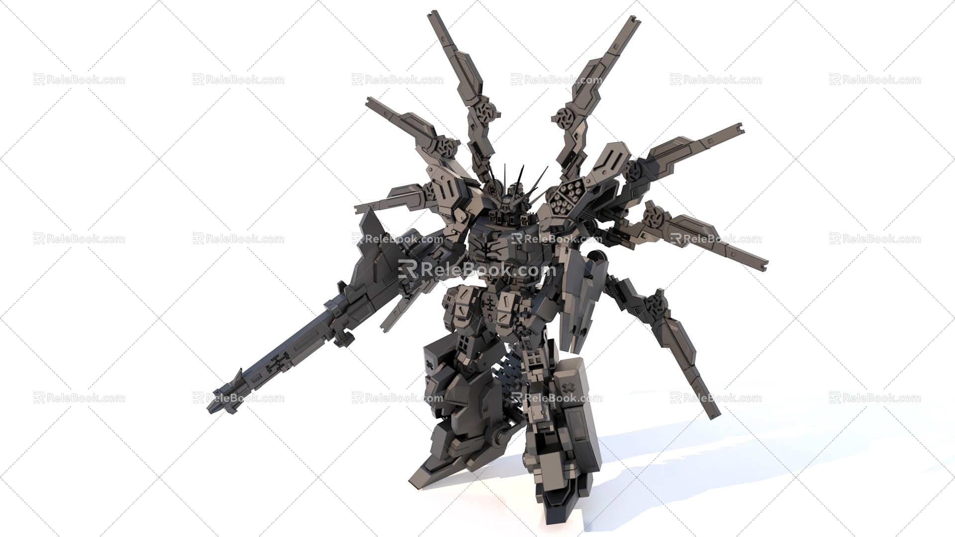 Bandai Q Edition Machine Gundam Mecha 3d model