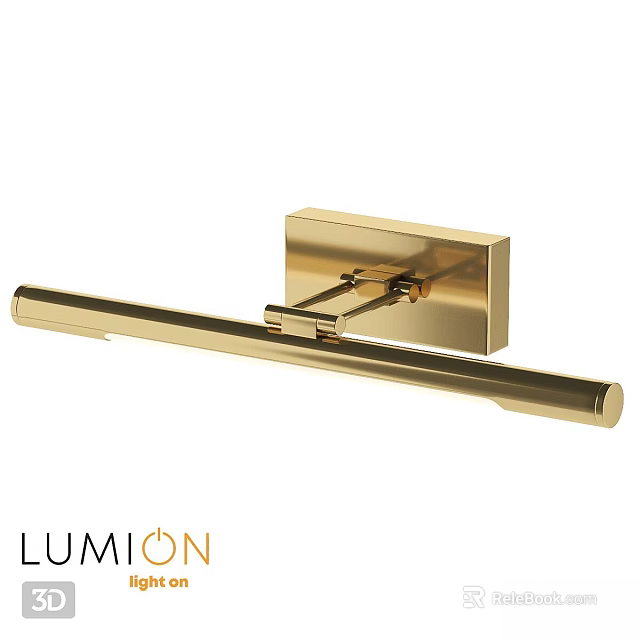 Modern Gold Wall Lamp With Sleek Metal Design For Interior Decoration 3d model 