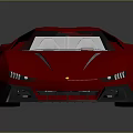 Red Sports Car Featuring Futuristic Aerodynamic Design Unique Exterior And Sleek Wheels
