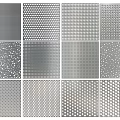 Perforated Metal Sheets With Various Hole Patterns And Decorative Designs 3d model