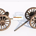 Historical Cannons With Large Wooden Wheels And Metal Barrels As Ancient Weapons