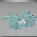Blue Industrial Mechanical Equipment With Rolling Components And Operational Panels For Manufacturing Use