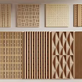 Wooden Wall Panels With Various Patterns And Textures