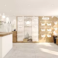Modern Clothing Store Interior With Display Racks Mannequins And Green Plants